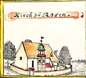 Kirch zu Rosen - Koci, widok oglny